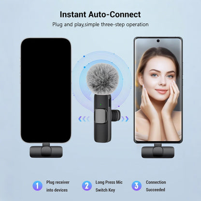 Wireless Lavalier Microphone for USB-C Phones & Devices
