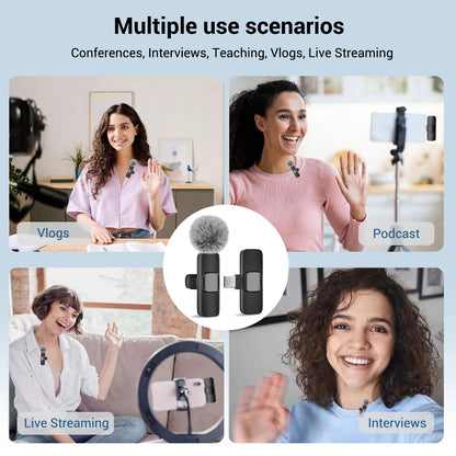 Wireless Lavalier Microphone for USB-C Phones & Devices